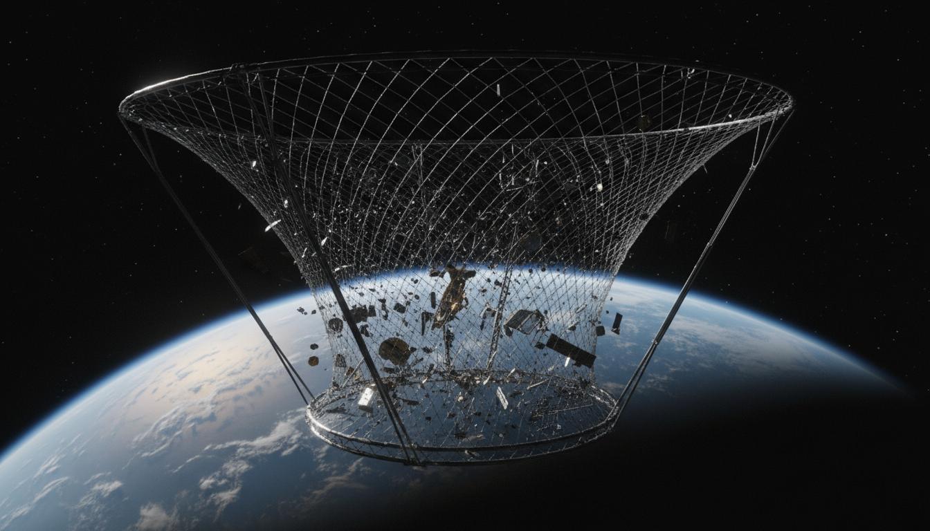 Capture net in operation